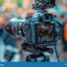 Behind the Scenes: Professional Camera on Tripod Recording Event or ...