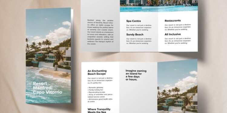 Vacation Resort Trifold Brochure Canva Template, Beach Holiday Flyer ...